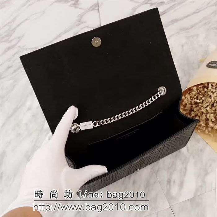 YSL聖羅蘭 原單貨 蟒蛇紋牛皮 鏈條流蘇單肩小包 311223 YAS1165